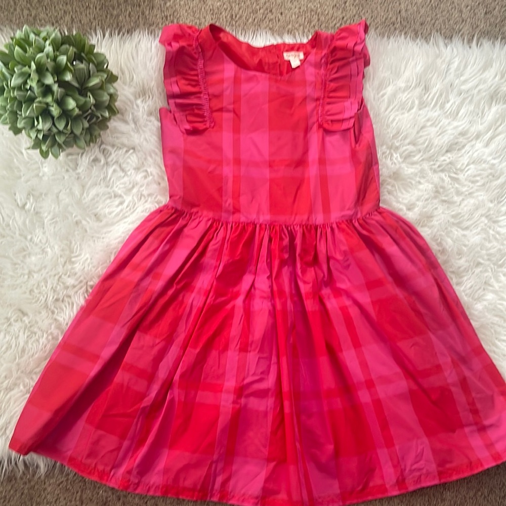 Cat & Jack Red and Pink Girls Plaid Dress NWOT 16/18